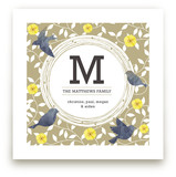 Watercolor Birds Monogram Art Prints