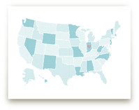 Polka Dotted States of America Art Prints