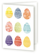 Painted Eggs Easter Greeting Cards
