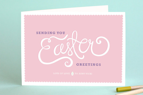Script + Scallops Easter Greeting Cards