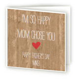 Mom Chose You Father's Day Greeting Cards