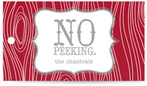 No Peeking Woodgrain Gift Tags