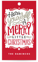 Merry Typography Gift Tags