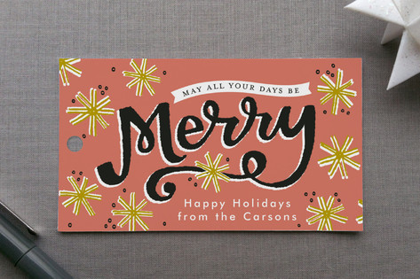 Merry Snowflakes Gift Tags