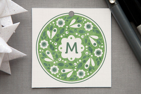 Wreath Stamp Gift Tags
