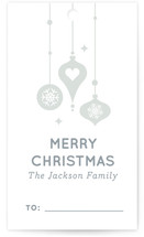 Snowy Ornaments Gift Tags