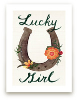 Lucky Girl Art Prints