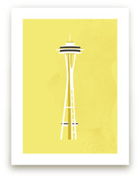 Seattle Space Needle Flare Art Prints