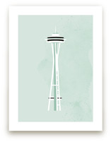 Seattle Space Needle Flare Art Prints
