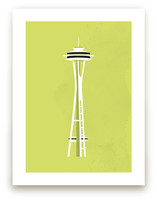 Seattle Space Needle Flare Art Prints