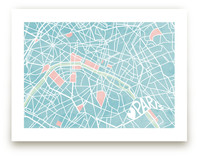 The Map of Paris Art Prints