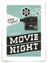Family Movie Night Art Prints