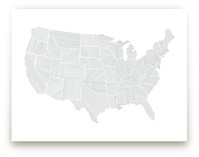 Modern American Map Art Prints