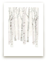 Birch Woods in Winter Art Prints