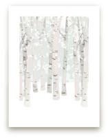 Birch Woods in Winter Art Prints