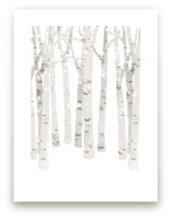 Birch Woods in Winter Art Prints