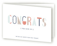 Typographic Congrats Congratulations Cards