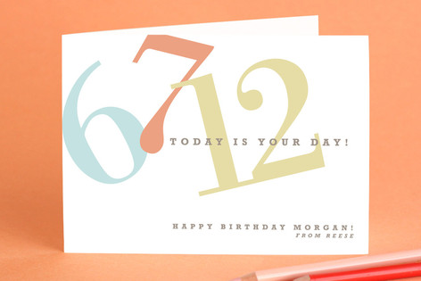 Numbers Greeting Cards
