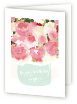 Peonies in Vase Greeting Cards