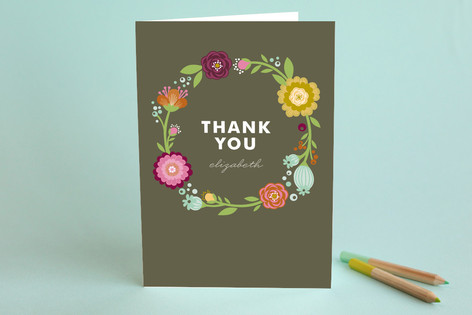 Garden Party Adult Thank You Greeting Cards
