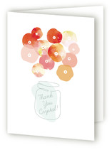 Summer Pickled Poppies Adult Thank You Greeting Cards