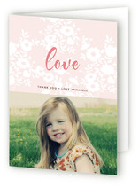 Vintage Eyelet Adult Thank You Greeting Cards