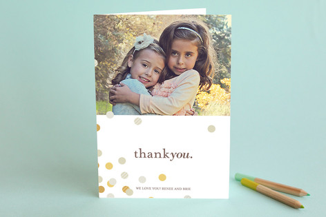 Confetti Scatter Adult Thank You Greeting Cards