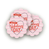Striped Love Large Stickers