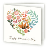 Red Fox Valentine's Day Greeting Cards