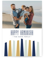 Modern Menorah Hanukkah Cards
