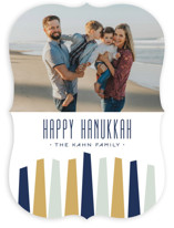 Modern Menorah Hanukkah Cards