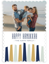 Modern Menorah Hanukkah Cards