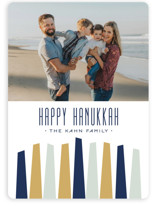 Modern Menorah Hanukkah Cards