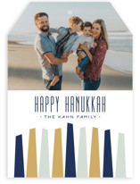 Modern Menorah Hanukkah Cards