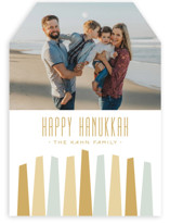 Modern Menorah Hanukkah Cards