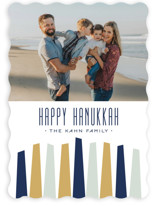 Modern Menorah Hanukkah Cards