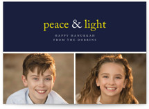 Peace & Light Hanukkah Cards