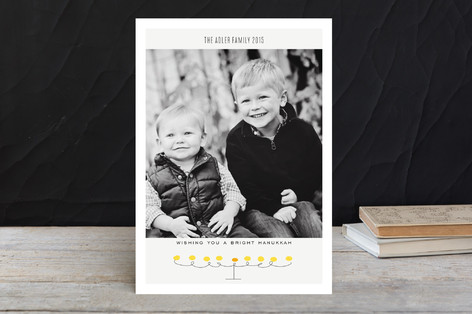 Playful Menorah Hanukkah Cards
