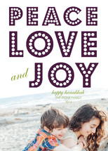 float + peace Hanukkah Photo Cards, by Float Paperie