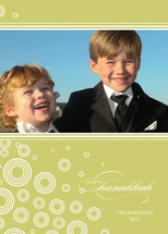 Snow Flurries Hanukkah Photo Cards, by kelli hall