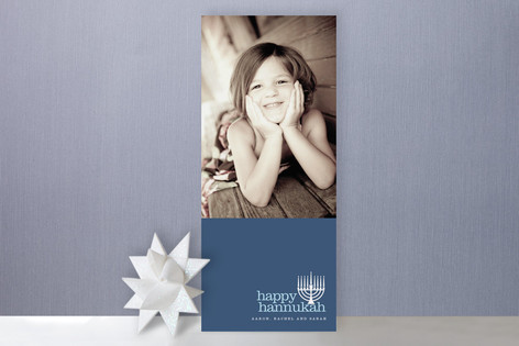 Modern Menorah Hanukkah Cards