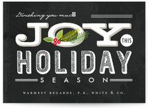 Casual Chalkboard Business Holiday Cards
