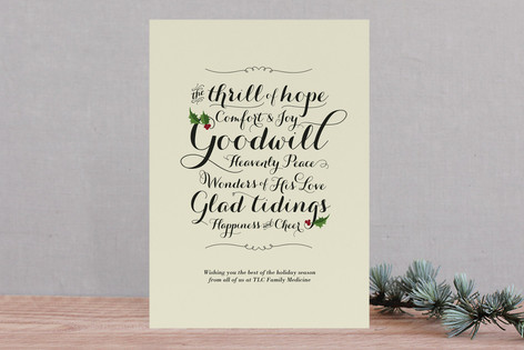 Glad Tidings Business Holiday Cards