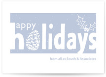 Snow-Coated Fir Cone Business Holiday Cards