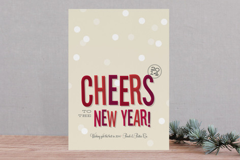 Cheers, New Year! Business Holiday Cards