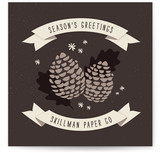 Pine Cones Business Holiday Cards