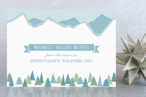 Mountainscape Business Holiday Cards