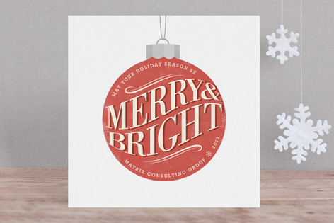 Vintage Ornament Business Holiday Cards