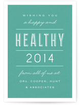 Healthy New Year! Business Holiday Cards