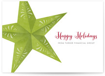 Ornate Star Business Holiday Cards